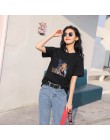 Koszulka damska harajuku kobiety Cartoon vintage gotycka koszula O-Neck punkowy top ubrania T-shirt Casual rękaw Streetwear drop