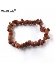 WarBLade nieregularny naturalny klejnot kamień bransoletka Stretch Chip koraliki bryłki Amazon różany kryształ bransoletki z kwa