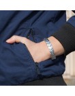 Zdrowia magnetyczne bransoletki mężczyzna nadgarstek ze stali nierdzewnej pasek magnetyczny bransoletka mężczyzn ręcznie łańcuch