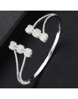 GODKI Trendy luksusowe wieżowych bransoletka mankiet dla kobiet ślub pełna Cubic cyrkon kryształ CZ dubaj srebrna bransoletka Pa