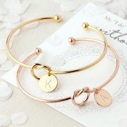 Moda nazwa damska biżuteria początkowa stop list uroku bransoletki dla kobiet dziewczyn różowe złoto/srebrna kokarda węzeł brans
