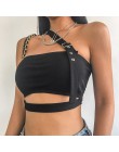 Weekeep kobiety czarna koszulka bez rękawów z wycięciem Top seksowna sukienka przycięte podkoszulki 2019 Summer Fashion Feminino