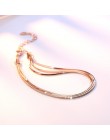 Gorąca sprzedaż różowe złoto/srebro kolorowy ze stopu wielowarstwowe bransoletki zawieszka w kształcie węża bransoletki dla kobi