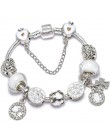 BAOPON Vintage posrebrzane kryształowe wiszące bransoletki dla wome Fit łańcuch węża delikatna bransoletka DIY biżuteria prezent
