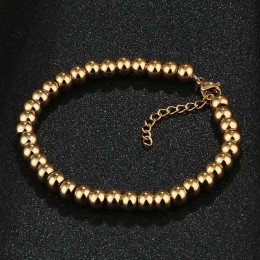 Bransoletka ze stali nierdzewnej dla kobiet złoty kolor srebrny bransoletki z koralików Charms metalowe oświadczenie biżuteria P
