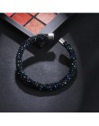 2018 prosty mankiet kobiety biżuteria 1 strand kryształowa bransoletka Bangle Tiny kryształowe kamienie Charm Fit Rhinestone kry