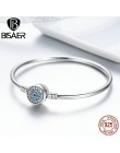 BISAER 925 srebro Pulseira Snowflake bransoletki 925 serce wąż zapięcie łańcucha femme srebrna bransoletka dla kobiet biżuteria