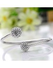 XIYANIKE 925 Sterling Silver New Arrival bransoletki geometryczne duży stras regulowana bransoletka dla kobiet biżuteria ślubna 