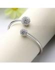 XIYANIKE 925 Sterling Silver New Arrival bransoletki geometryczne duży stras regulowana bransoletka dla kobiet biżuteria ślubna 