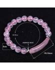 Bransoletka z kamienia naturalnego 8mm uzdrawianie reiki różowy awenturyn agaty kwarcowy różany kryształ prostokąt Bar Charm bra