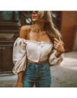 Macheda 2018 nowych kobiet modny guzik się tank top z odkrytymi ramionami pół rękawa lato dorywczo jednolity kolor krótkie bluzk