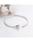 Darmowa wysyłka srebro 925 Charms bransoletka Fit oryginalny Pan wąż łańcuch Pulseras dla kobiet DIY biżuteria Mickey Bangle Ber