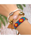 Moon Girl artystyczny przyjaźń splot Wrap Charm bransoletka kobiety moda Boho ręcznie robione elegancki dziewczyna joga Pulseras