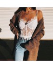 Kryptograficzna modna siatka przezroczysta koronka body 2019 lato drążą pasy Bralette body Teddy Streetwear kobiety topy Chic