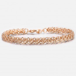 Bransoletki dla kobiet mężczyzn 585 różowe złoto Swirl Link Chain bransoletka mężczyzna kobieta biżuteria moda prezenty Dropship