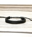 Moda 2 sztuk/zestaw czarna bransoletka z obsydianu urok Handmade budda Braclet dla mężczyzn joga Meditian biżuteria Erkek Bilekl