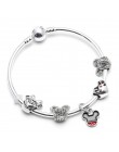 BAOPON moda prezent biżuteria Mickey & Minnie Charm bransoletka z ładnymi koralikami grzywny bransoletki i Bangles dla kobiet ak