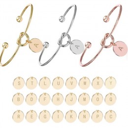 Spersonalizowane węzeł początkowe bransoletki bransoletki A-Z 26 liter początkowy urok miłość bransoletka dla kobiet biżuteria P