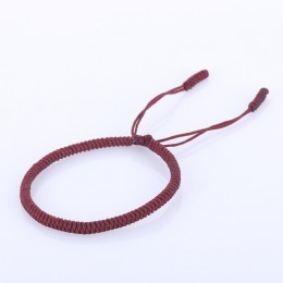 Handmade węzłów Lucky Rope bransoletka mężczyźni tybetański buddyjski miłość szczęście czerwone bransoletki z rzemykami regulowa