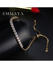 Emmaya klasyczny Bling kryształowe koraliki przyjaźń bransoletka biały cyrkon regulowane bransoletki dla kobiet zroszony tanie b