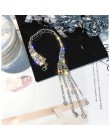 FYUAN moda pełna bransoletka ze strasami dla kobiet 2019 błyszczące długie kutas kryształowe bransoletki i Bangles biżuteria pre
