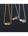 Minimalizm bransoletka ananasowa dla kobiet Dainty prezenty biżuteria BFF 2017 przyjaźń ze stali nierdzewnej różowe złoto branso