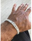 10mm mąż bransoletki prezenty autentyczne 925 Sterling Silver damski łańcuszek bransoletka moda męska biżuteria przystojny mężcz