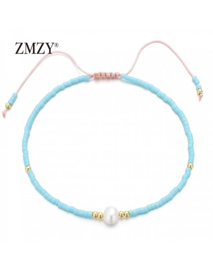 ZMZY minimalizm cienka czeska bransoletka Miyuki Femme bransoletki przyjaźni dla kobiet bransoletka perłowa koraliki kryształowe