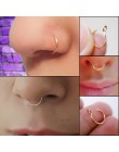 Kobiety pierścienie nosowe tytan medyczny kolczyk w nosie fałszywe kolczyk w nosie piercing przegrody nakładane na nos pierścień
