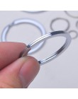Srebrny Metal platerowany brelok brelok podział brelok breloczki do kluczy kobiet mężczyzn DIY klucz łańcuszki dodatki