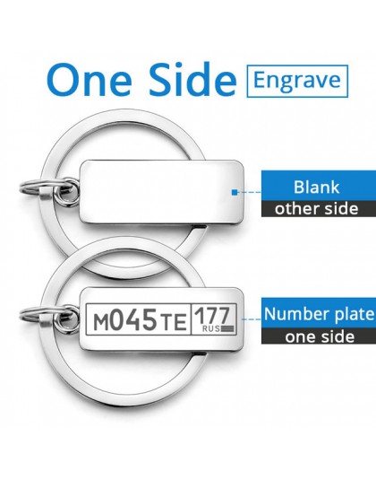 Dostosowane grawerowane brelok do logo na samochód numer tablicy spersonalizowany prezent Anti-lost brelok breloczek do kluczy P