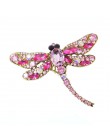 CINDY XIANG Crystal Vintage Dragonfly broszki dla kobiet duża broszka z owadem moda elegancki płaszcz akcesoria śliczna biżuteri