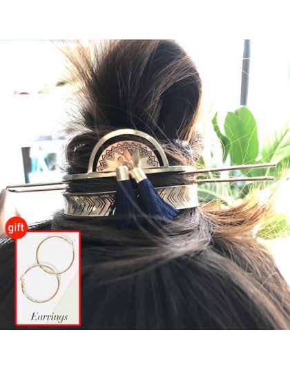 Oryginalna konstrukcja Alloy okrągły wierzchołek szpilki do włosów kok klatka minimalistyczna spinka do koka klatka do włosów ki