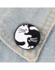Meow Cat przedszkole emalia szpilki Box Kitten przytulanie koty odznaka niestandardowe broszka torba ubrania przypinka Cartoon b