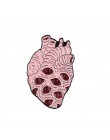19styl anatomiczne serce emalia szpilki anatomia medyczna broszka serce neurologia szpilki dla lekarza i pielęgniarki przypinka 