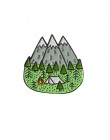 Na zewnątrz góra gwiaździstej nocy emalia Pin niestandardowe dzikie Camping piesze wycieczki broszki torba ubrania przypinka prz