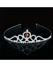 AINAMEISI księżniczka kryształowe tiary i korony z pałąkiem na głowę Kid Girls Love bal weselny korona wesele akcesoria biżuteri