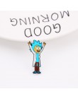Ikony kreskówek styl Rick i Morty pin Genius szalony naukowiec odznaka przyciski broszka Anime miłośników koszula dżinsowa przyp
