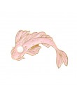 Różowy/biały/czarny Koi broszka śliczne Goldfish emalia Pin Denim Lapel Fish BadgeFamily Kid błogosławieństwo prezenty przyjacie