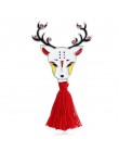Vintage zwierząt Alloy Tassel broszka japoński Ninja królik ogień Fox wąż Kendo Sika Deer emalia Pin plecak odznaka prezenty dla