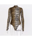 Hugcitar 2019 tygrys druku sexy bodycon body jesień zima kobiety club streetwear leopard party stroje body