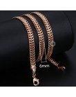 Zestaw biżuterii męskiej kobiet 585 bransoleta z różowego złota naszyjnik zestaw Double Curb kubański tkactwo Bismark Chain 2018
