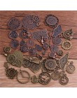 PULCHRITUDE 10 sztuk Vintage Metal stop cynkowy mieszane dwa wisiorek z zegarem Charms Steampunk zegar Charms dla Diy tworzenia 