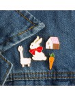 3 ~ 6 sztuk/zestaw Cartoon koty królik owca roślin Rose kaktus owoce Hamburger Pizza broszka emalia Pin metalowa plakietka brosz