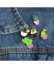3 ~ 6 sztuk/zestaw Cartoon koty królik owca roślin Rose kaktus owoce Hamburger Pizza broszka emalia Pin metalowa plakietka brosz
