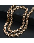 Zestaw biżuterii męskiej kobiet 585 bransoleta z różowego złota naszyjnik zestaw Double Curb kubański tkactwo Bismark Chain 2018