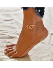 Modyle czeski koraliki bransoletka na kostkę dla kobiet łańcuch nogi okrągłe wiszące pomponiki Anklet Vintage biżuteria na stopy