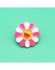HZ 2019 Korea piękny słonecznik kolorowy wisiorek Smile Face broszki dla kobiet Student Daily Party okrągły broszka bukiet