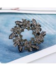 Morkopela duże kwiatowe kryształowa broszka dla kobiet moda broszka Pin bukiet broszka z imitacji diamentu i szpilki szalik klip