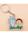 Śliczne Anime Cartoon Rick i Morty brelok akrylowy breloczek kobiety i mężczyźni dzieci brelok na prezent Porte klucz wiolinowy